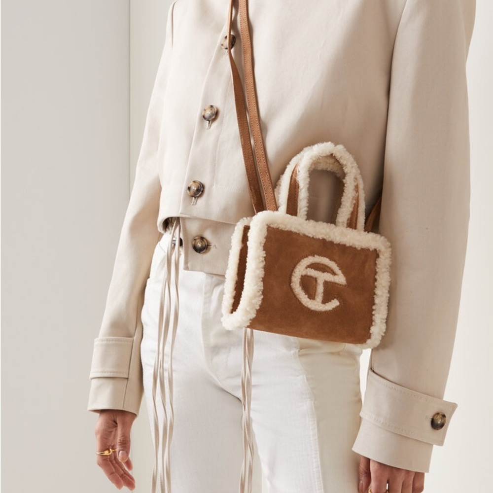 UGG x Telfar small shearling shopper tote